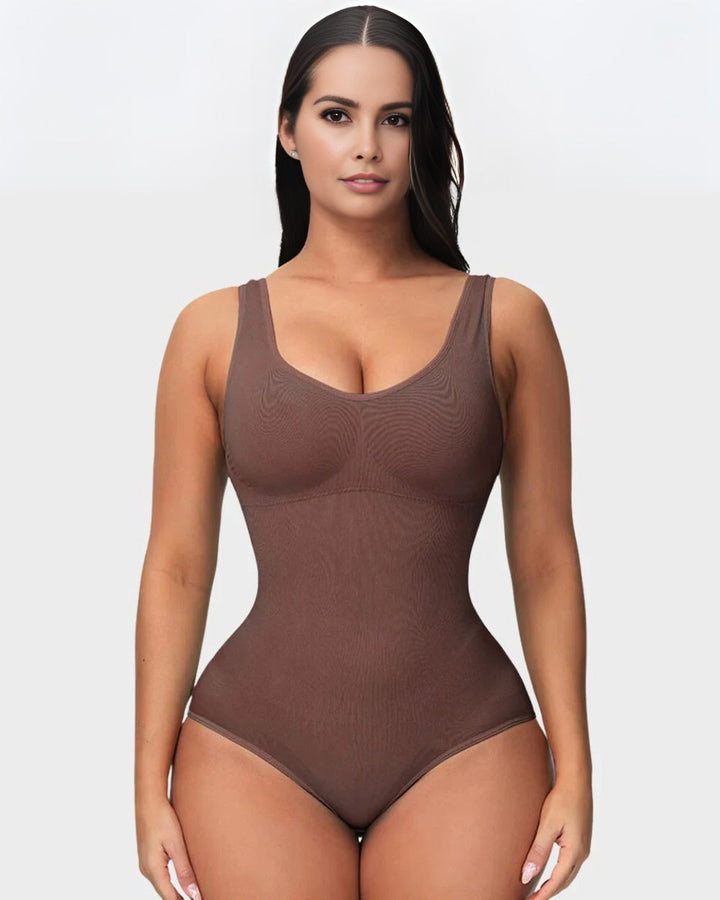 CHAR® Glättendes nahtloses Tank Top Bodysuit Bauchfrei Shapewear