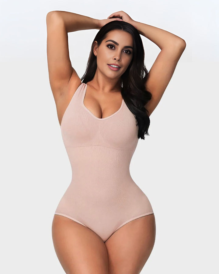 CHAR® Glättendes nahtloses Tank Top Bodysuit Bauchfrei Shapewear