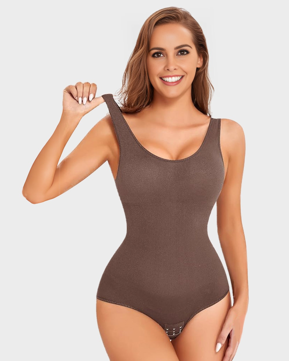 CHAR® Glättendes nahtloses Tank Top Bodysuit Bauchfrei Shapewear